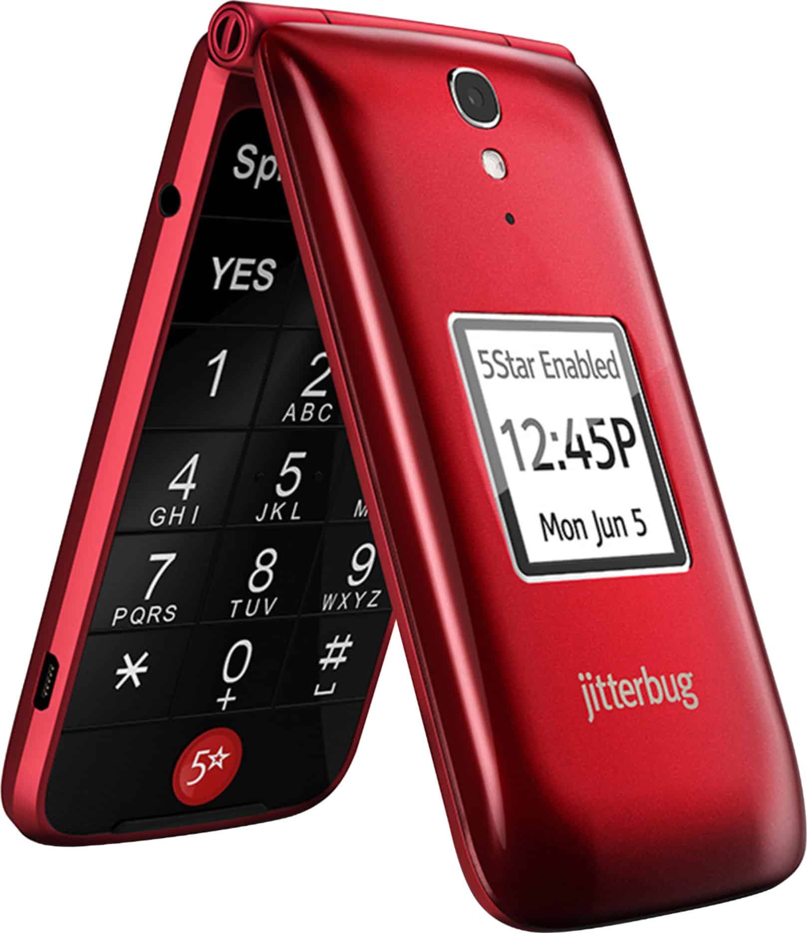 Best Buy: GreatCall Jitterbug Flip Prepaid Cell Phone for Seniors Red ...